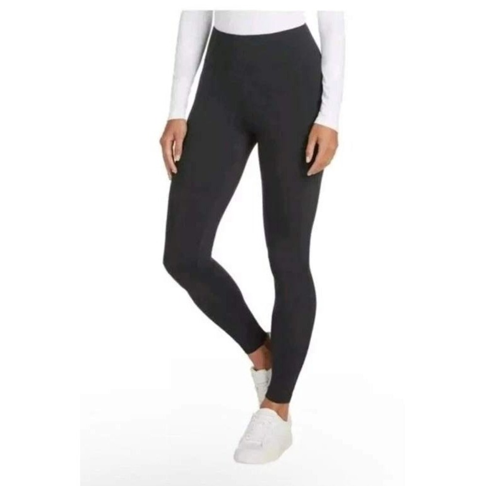 Matty M Women's High Waisted Wide‎ Band Active Leggings Charcoal Gray Size XL